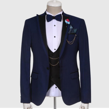 Dark Blue Tuxedo Wedding Suit